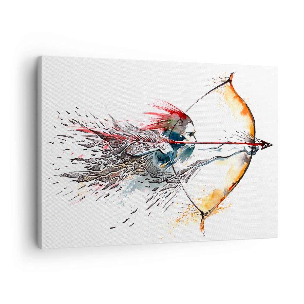 Moderno Quadro su Tela 70x50 cm Stampe da Parete Persone Sport - 2994 | Arco Freccia Obiettivo Quadro Decorativo 1 pezzo Soggiorno Camera da Letto Arte da Parete Decorazione da Parete ARTTOR