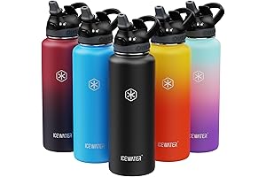 40 Oz Insulated Water Bottle with Lockable Lid for Sports, Hiking, and Camping