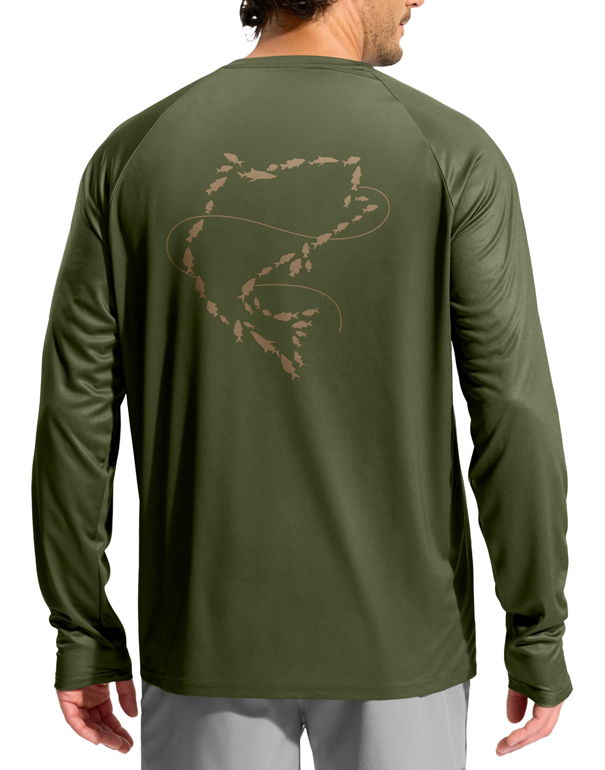 Pudolla Men's Sun Protection Long Sleeve Shirts UPF 50+ Fishing Swim Shirts Lightweight Quick Dry Rash Guard Hiking Shirts