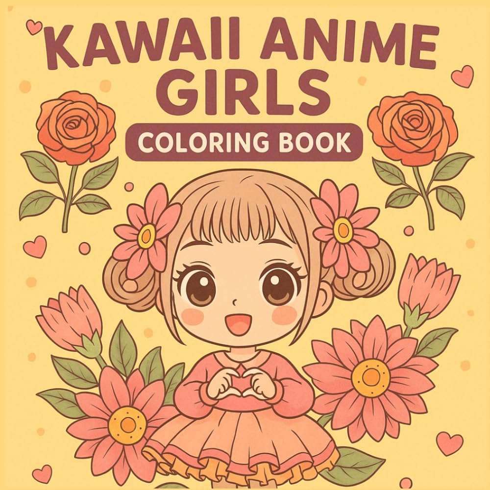Kawaii Anime Girls Coloring Book: Chibi, Lolita & Cute Outfits to Color
