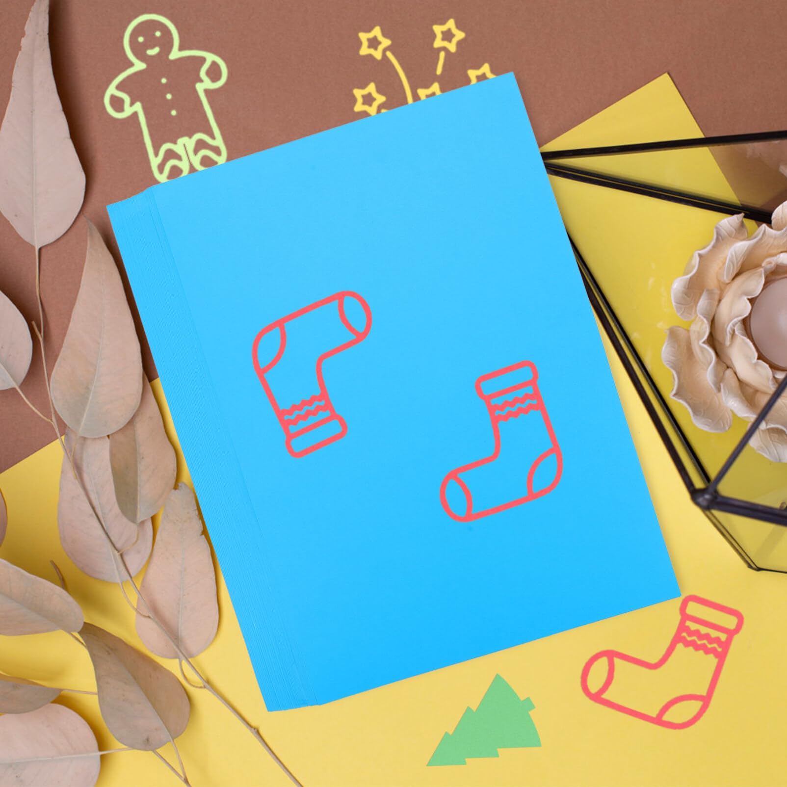 Blaue Kartonpapier 50 Blatt für Zeichnungen und Basteln
