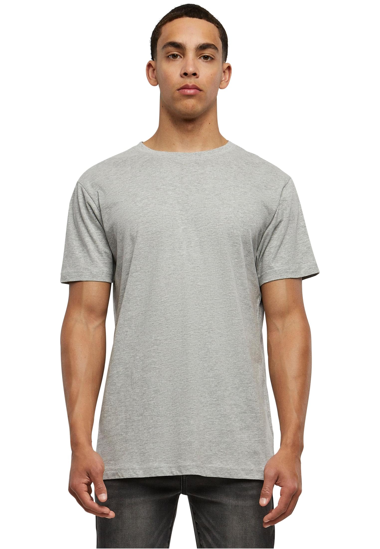 Build Your Brand Bb010-basic Round Neck T-Shirt, T-Shirt Uomo, Heather Grey, S