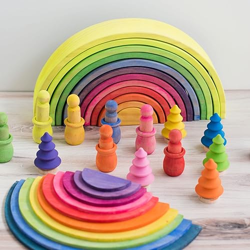 Miniatura 5 de Mini árbol de Navidad de madera de 1-14 pulgadas, paquete de 10 árboles en miniatura de madera sin terminar para manualidades de Navidad, gente de