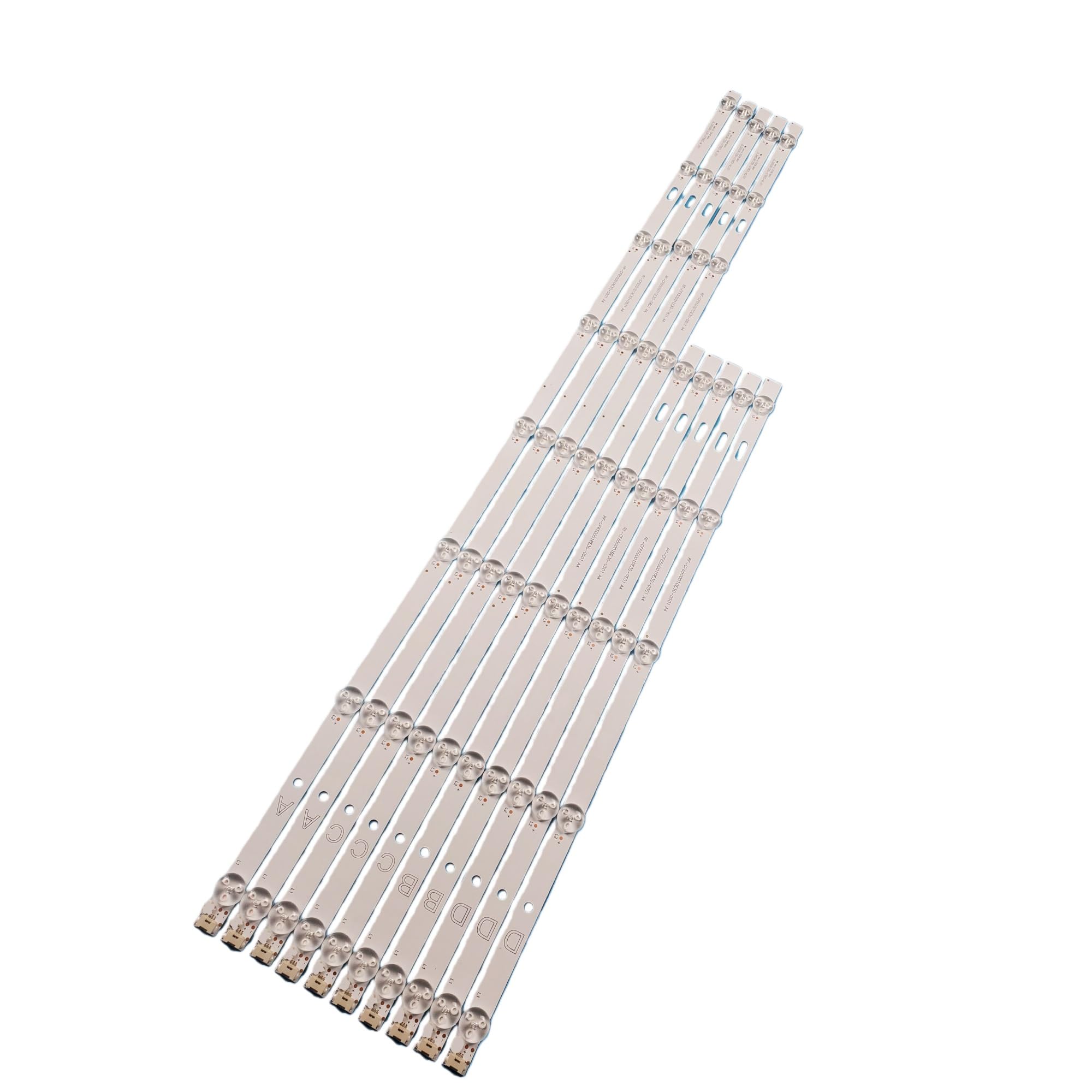 SLJLAORY TV Lighting Strip 10pcs/Set for RF-CF650001BE30-0501 A4 RF-CF650001AE30-0801A4 for 65UL2063DB Backlight for 65inch TV Led Strip