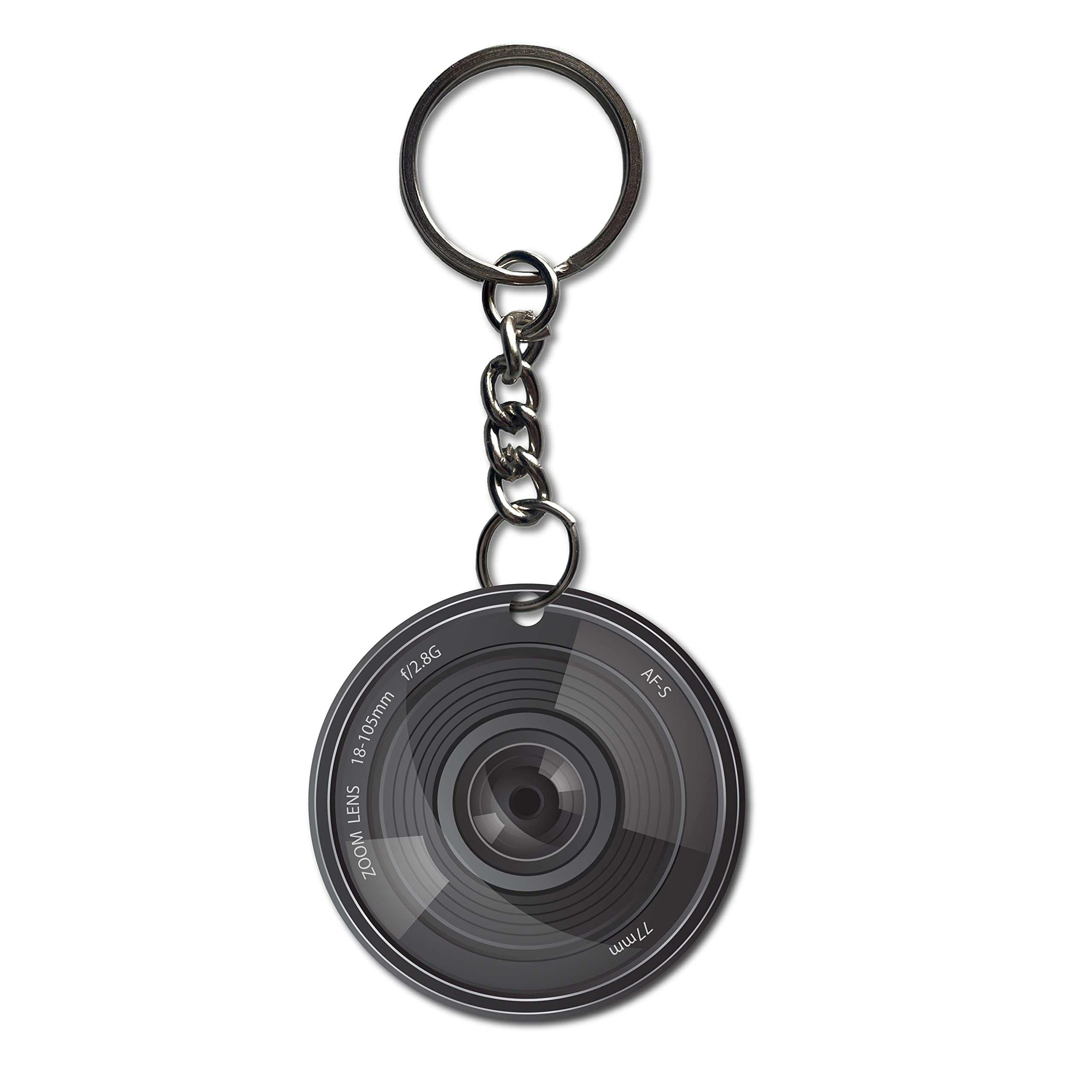 signoogle Wooden Printed Camera Theme Keychain Bike/Car/Men/Women/Bag Key Tag Keyrings Multicolored (2.5 x 2.5 Inch)-picture-12
