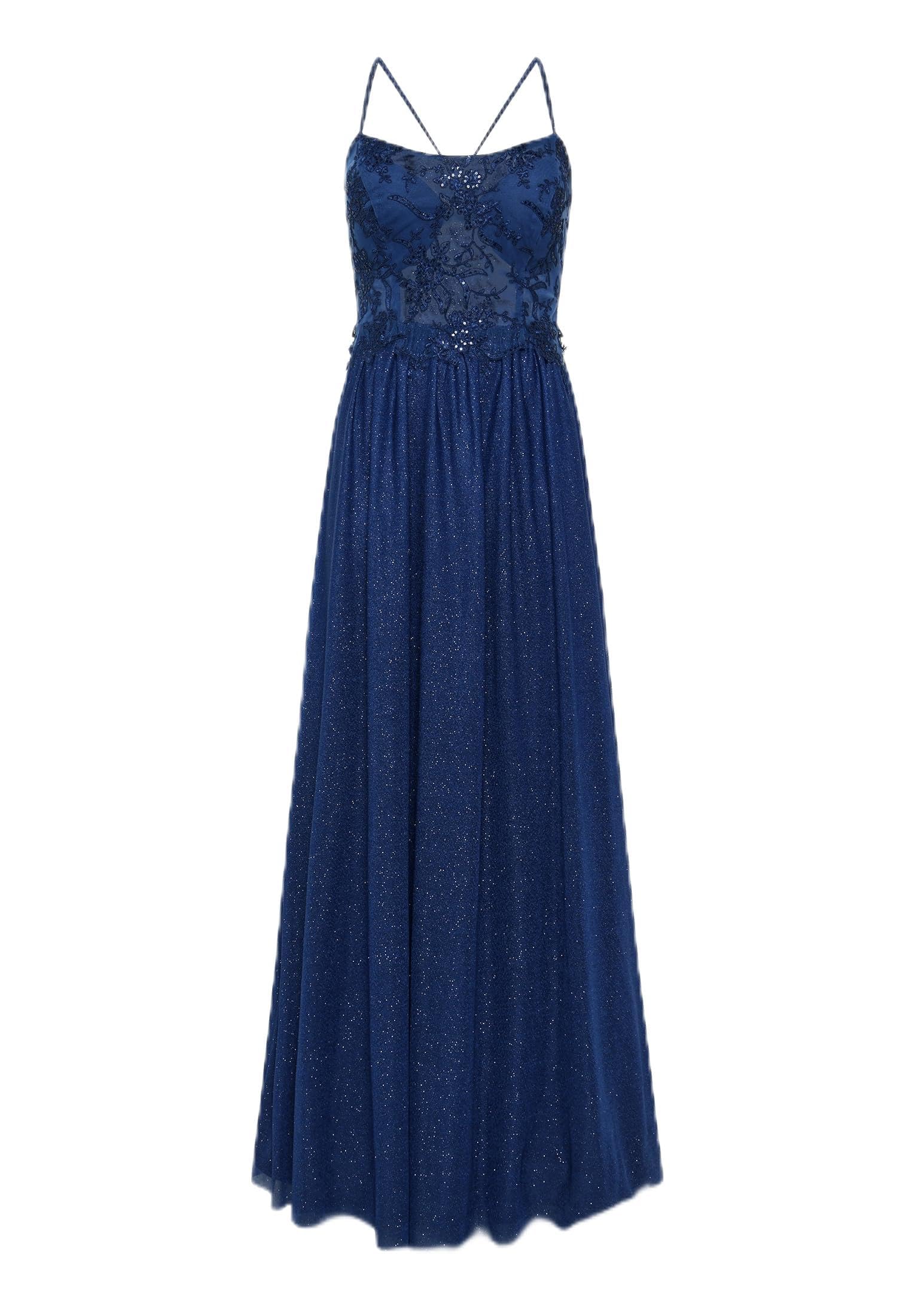 Vera Mont Damen Abendkleid im Glitzer-Look
