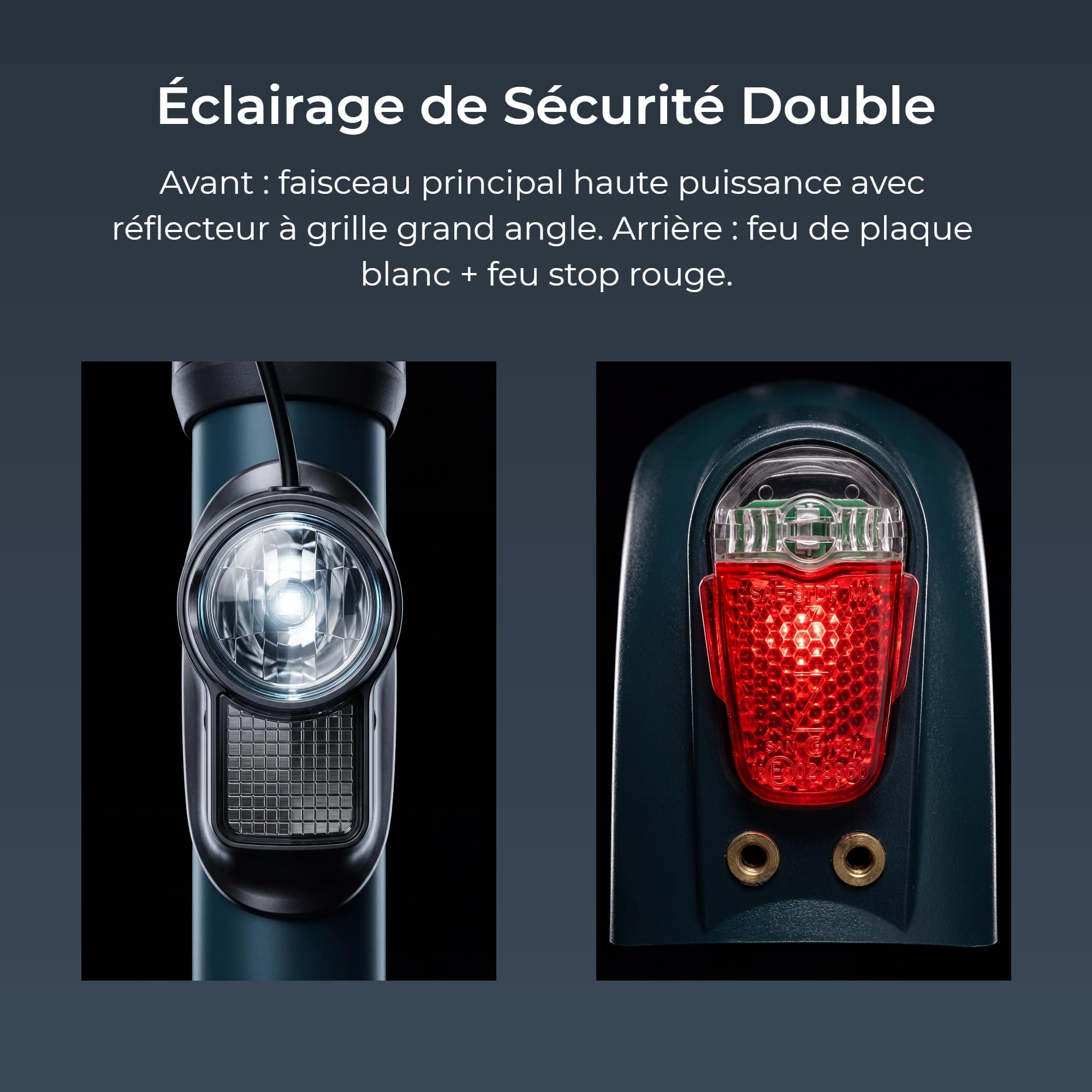 N5 Trottinette Électrique Moteur Arrière, 10" Pneu à Chambre