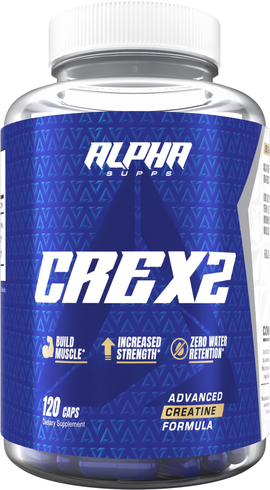 Alpha Supps Cre X2 Creatine HCL - CON-CRĒT® Creatine Formula & CEE Ethyl Ester Blend - High-Potency for Enhanced Performance & Muscle Building Support - 120 Capsules