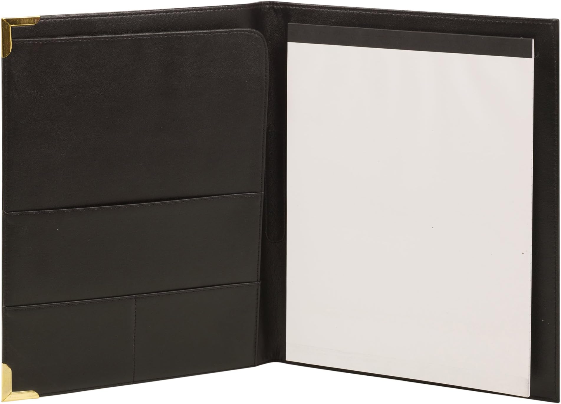 Faux Leather Note Pad A4 Holder Sleeve Memo Diary Conference Folder (Black)