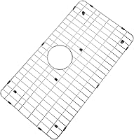 MONSINTA Stainless Steel Kitchen Sink Grid Protector 26x14 Rear Drain for Single Bowl Sinks - Scratch-Proof Grate & Drying Rack