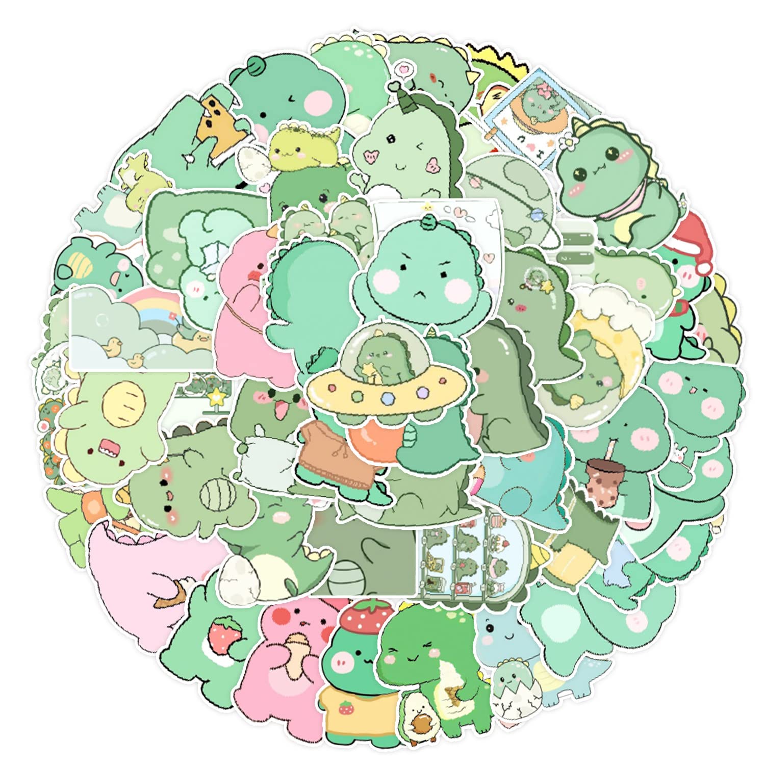 HNTR® Green Dinosaur Stickers, 6 to 8cm - Image 2