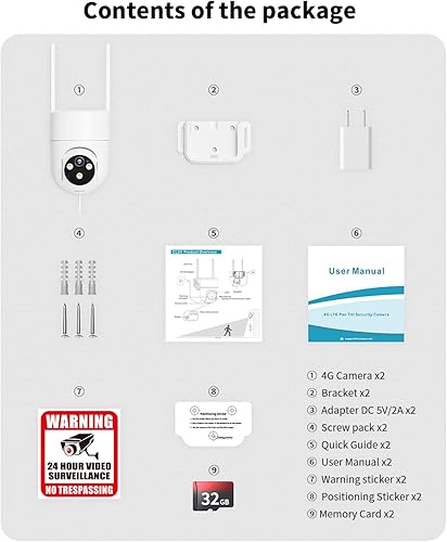 Miniatura 8 de LIWAN Cámara de seguridad celular 4G LTE con cable para exteriores, sin cámara de seguridad WiFi, enchufe para grabación 247, visión nocturna a