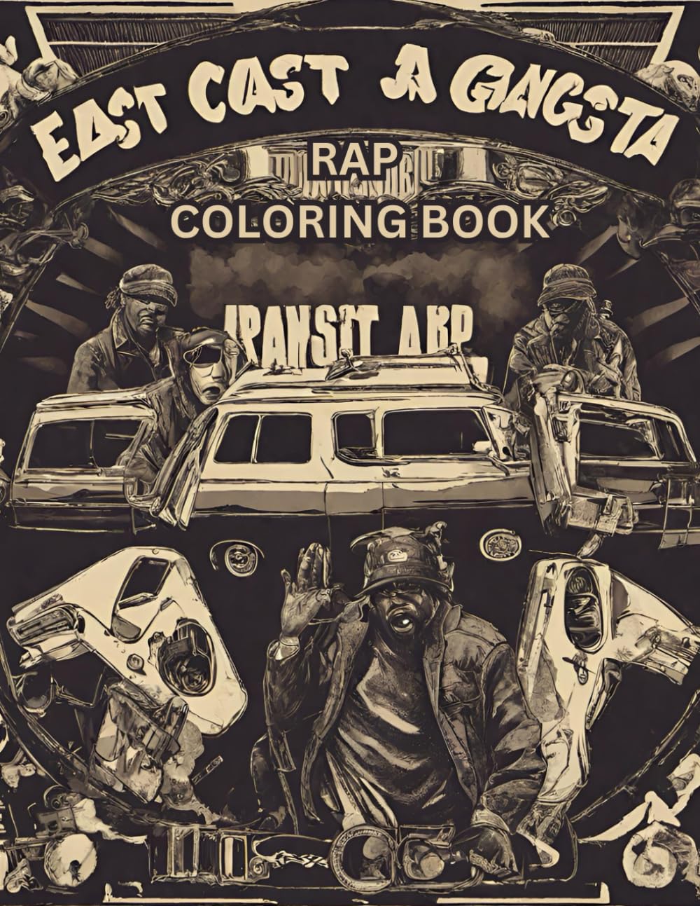 East Coast Gangsta Rap coloring book, Highlight the pioneers and evolution of East Coast gangsta rap.