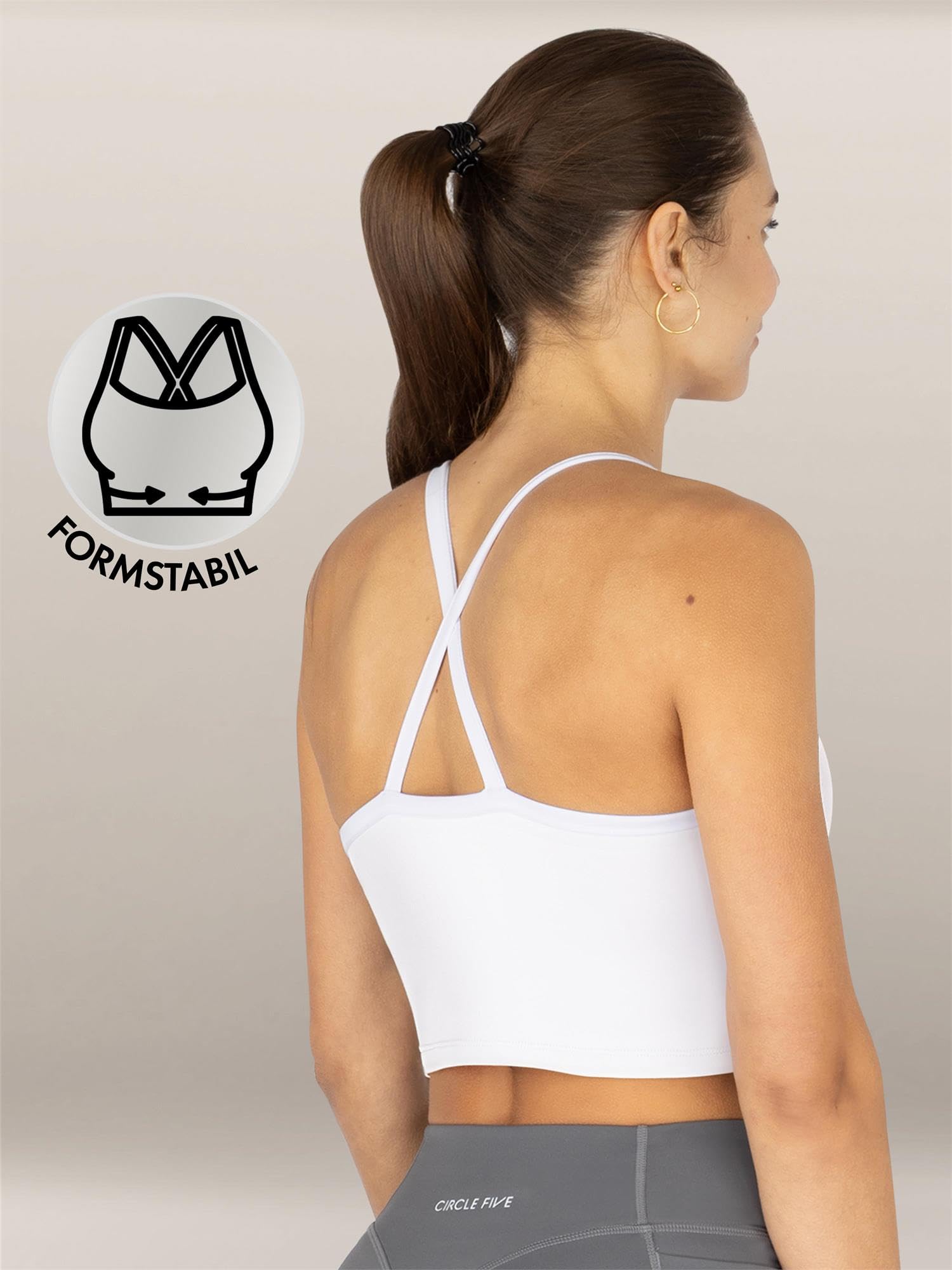 normani Damen Sport Set 2-teilig – High Waist Leggings mit Handytaschen & Sporttop mit integriertem BH – Leichte Stützkraft, Blickdicht & atmungsaktiv für Fitness, Yoga & Training