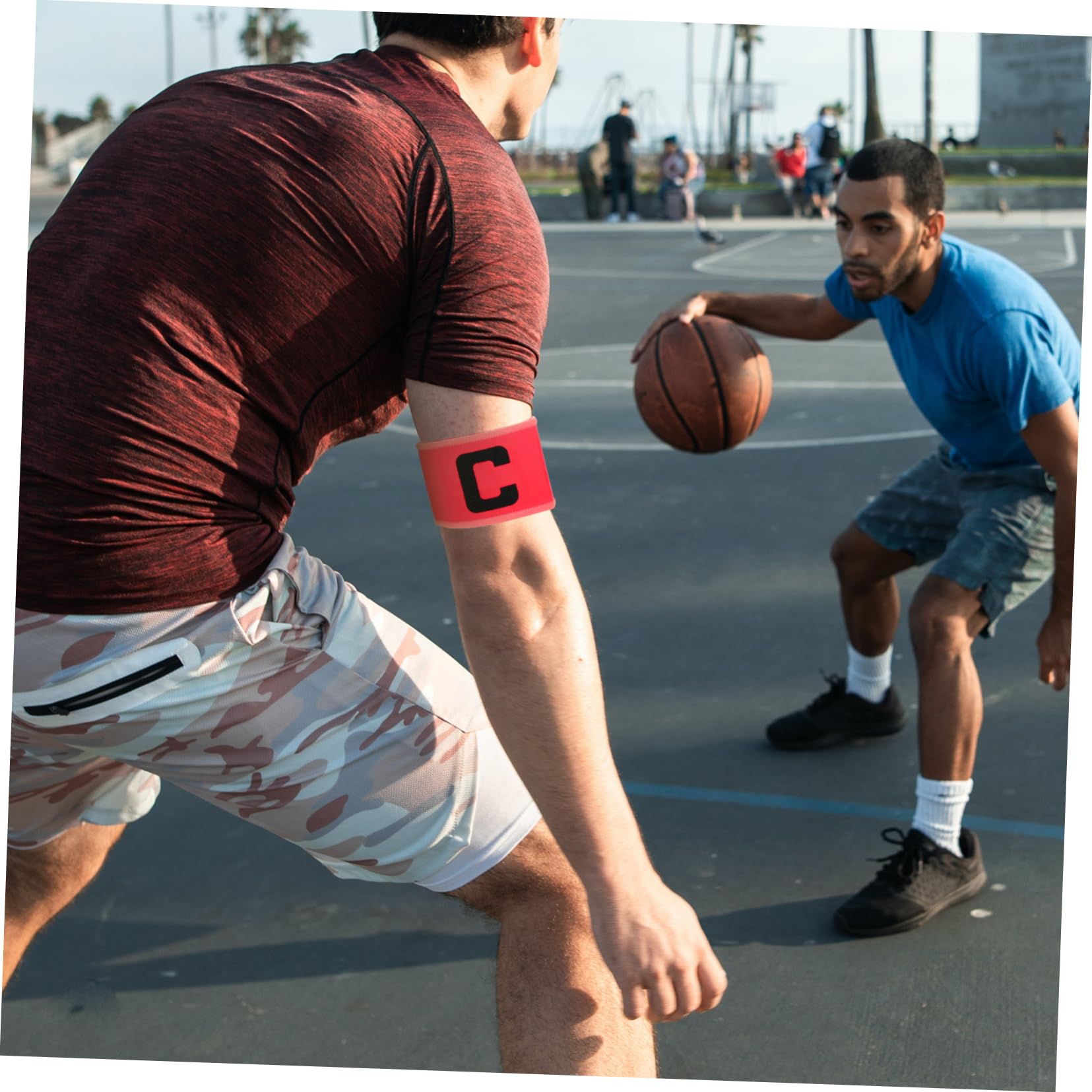 BESPORTBLE Captain Band Football Sleeves 2 Pack Elastic Arm Band Team Logo for Adults Boys and Girls