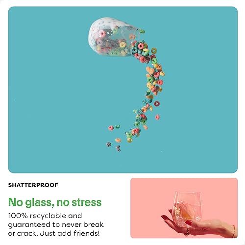 Miniatura 8 de TOSSWARE POP Vino Jr - Juego de 48 unidades 12 onzas paquete de 1 vasos de whisky y POP Flauta Jr de 6 onzas paquete de 1