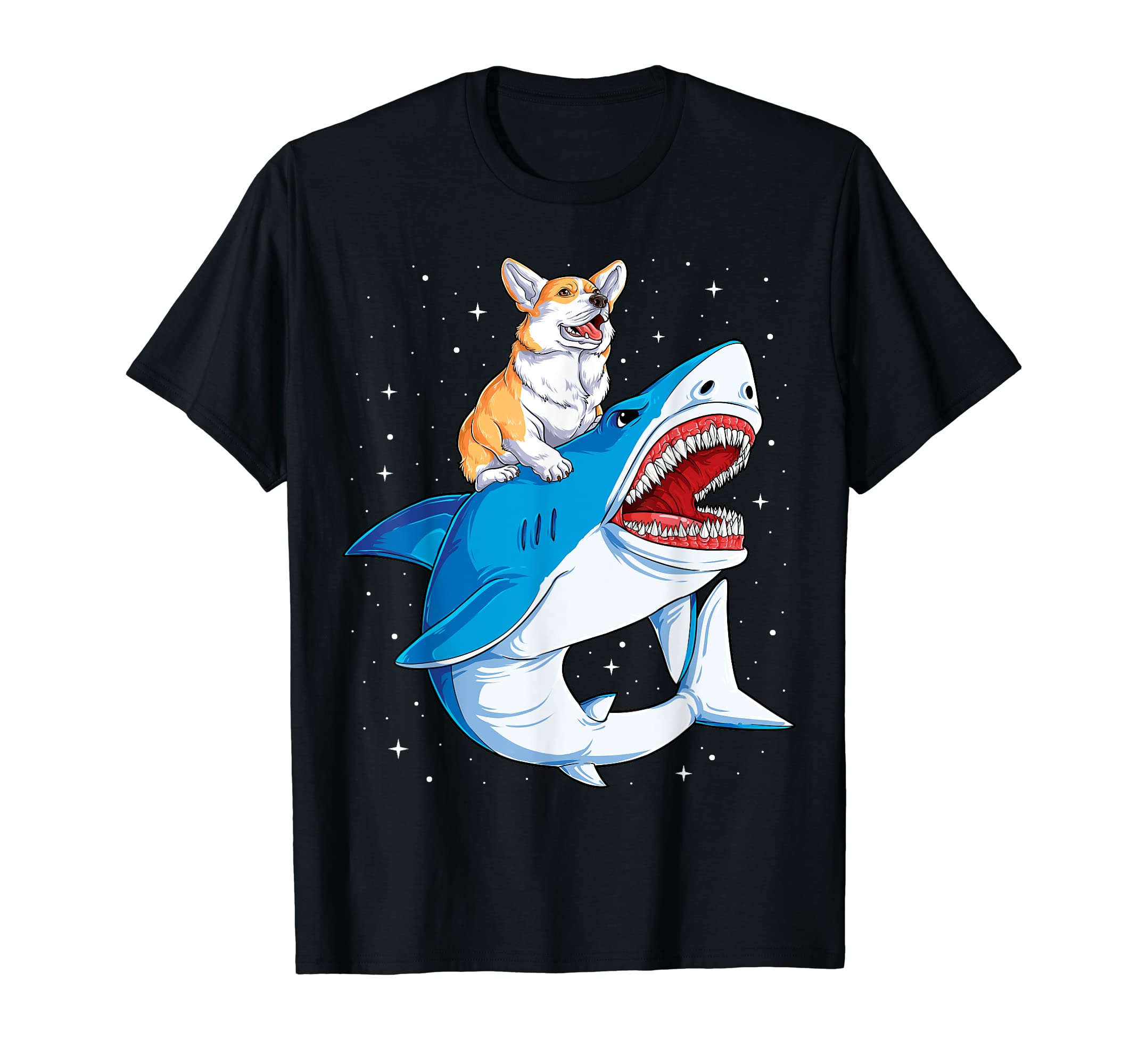 Corgi Shark T shirt Kids Boys Men Space Galaxy Jawsome Gifts T-Shirt