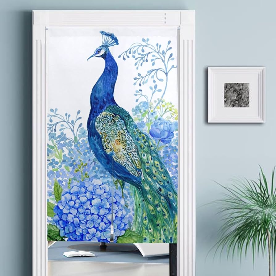 ᖴrancfranc　カーテン　1組　シルバーの孔雀の羽柄　模様替え ᖴrancfranc カーテン 1組 シルバーの孔雀の羽柄 模様替え