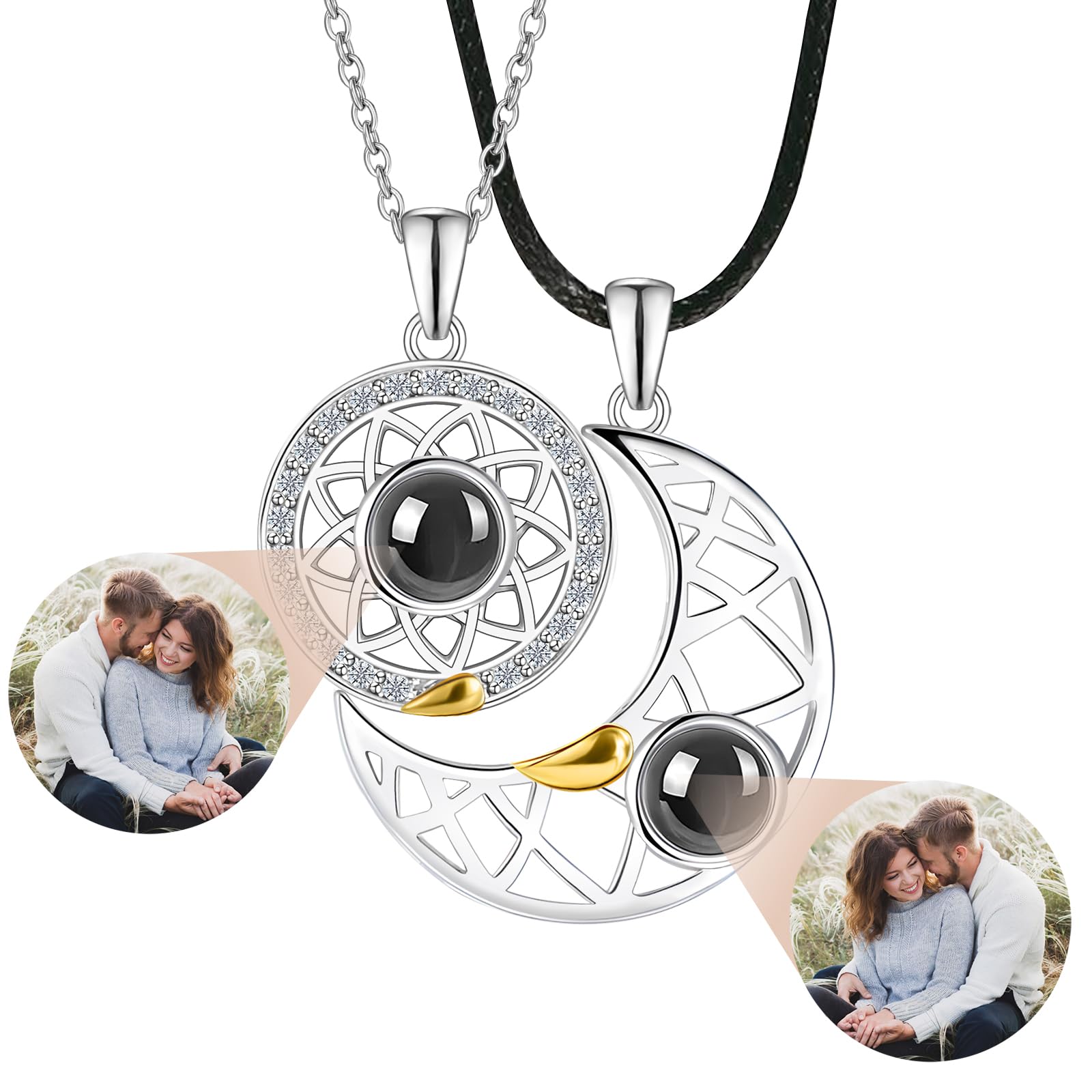 VBAIFAyy Custom Photo Pendant - Personalized Keepsake Jewelry Gift with Picture Inside,Women's Identification Pendant