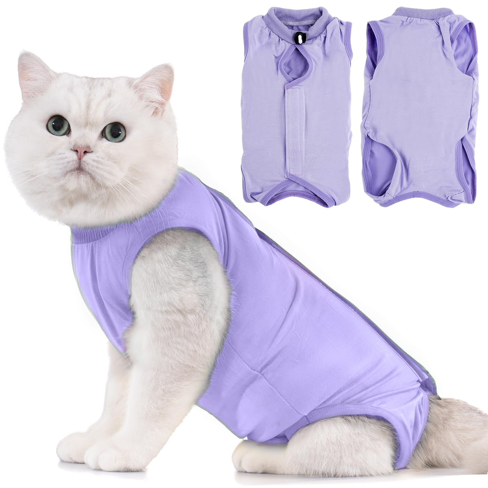 Avont Cat Recovery Suit - Kitten Onesie for Cats After Surgery, Cone of Shame Alternative Surgical Spay Suit for Female Cat, Post-Surgery or Skin