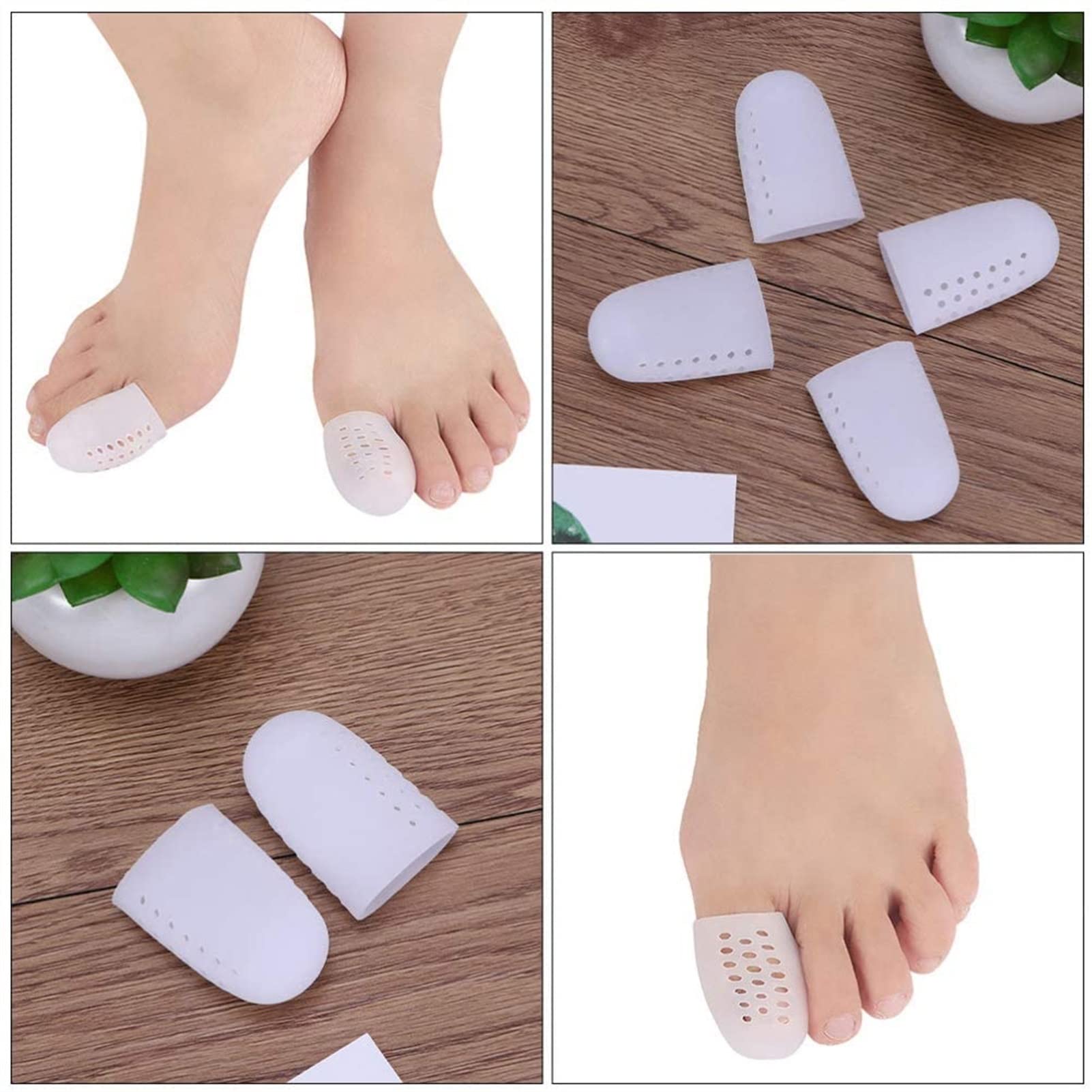 10 Paia di puntali in Gel e Protezioni per alluci, tubetti, Manicotti, Protezioni per Mais in Gel, Protezioni per Dita, per Cuscini, Calli, vesciche, Calli