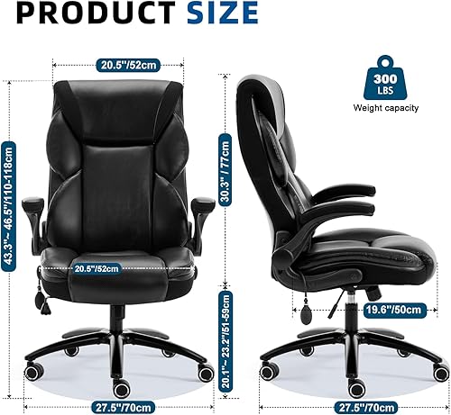 Miniatura 2 de Silla ergonómica de oficina para juegos, cómoda, silla de escritorio de cuero transpirable con soporte lumbar y soporte para la espalda, cómoda