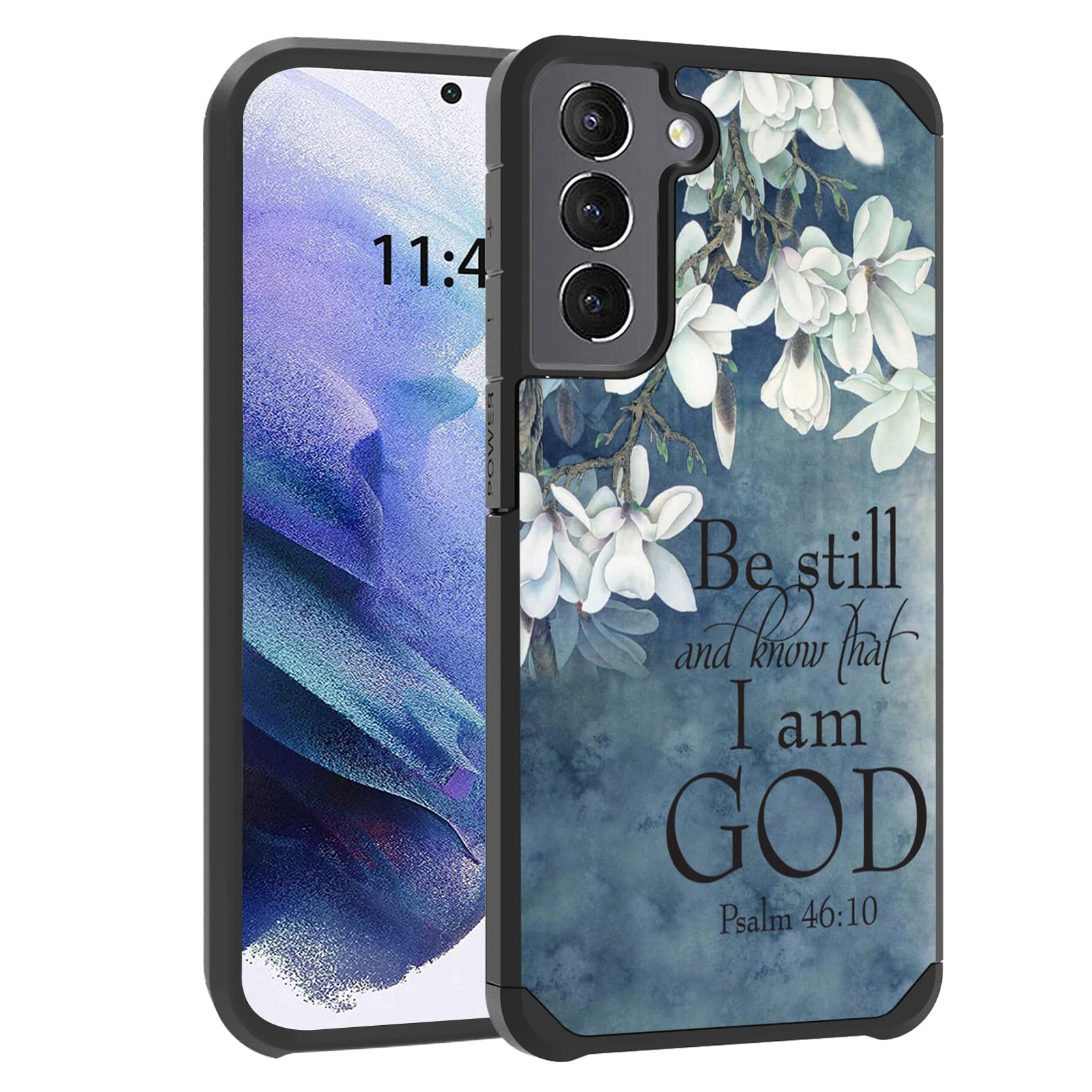 FQTBCEARI Case for Samsung Galaxy S21 FE 5G [Not for S21], 2 in 1 Hybrid Hard PC & Soft Silicone Heavy Duty Dual Layer Shockproof Full-Body Protection