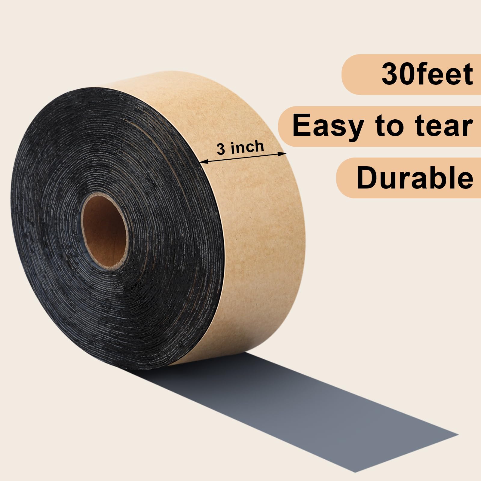 Cinta De Butilo De Doble Cara Para Estanques - 30 Pies X 3 Pulgadas, Kit Con Rodillo Y Esponja