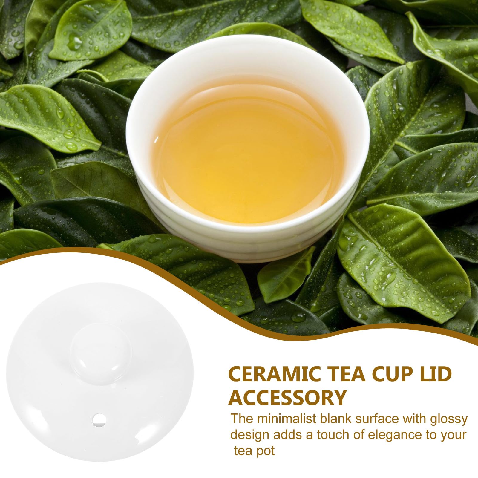 MAGICLULU Tapa De Cerámica Para Taza De Té 2.16 Pulgadas Universal Con Sellado Hermético