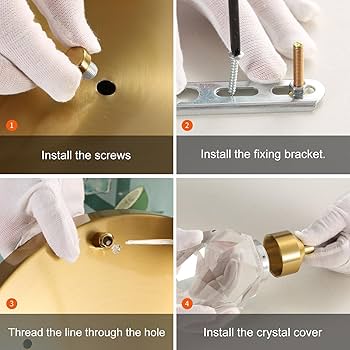 mi❤︎❤︎ Sxtiger Modern Crystal Pendant Light, 3-Color LED Gold