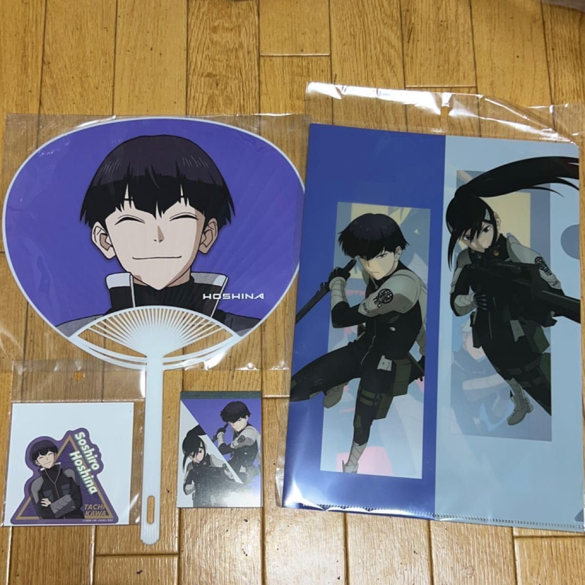 怪獣8号×立川市 防衛隊員の休日イベント 非売品うちわ 限定ステッカー
