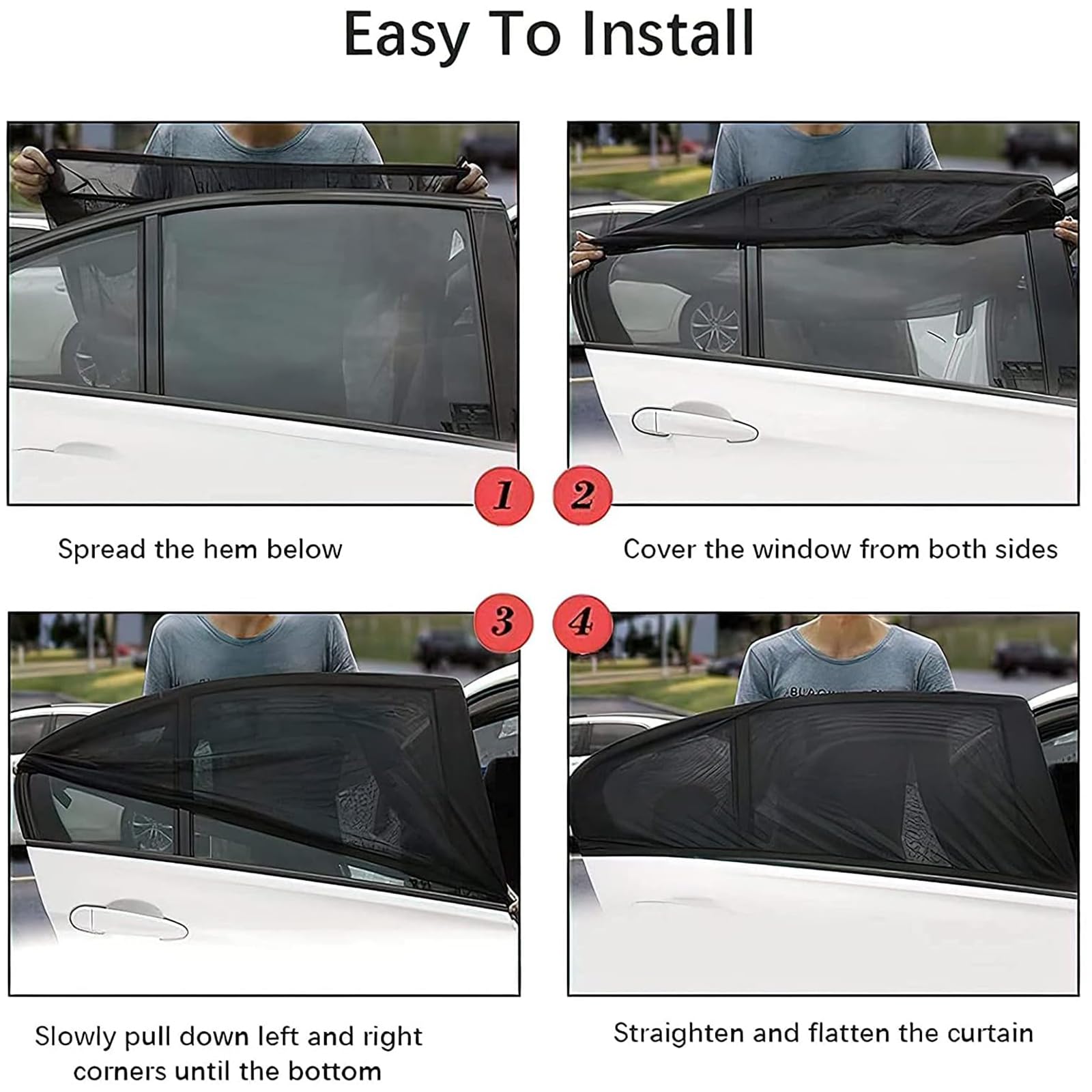 Pare-Soleil Voiture Bébé pour Fiat Ducato 2006, Fenêtre Latérale Universelle Pare Bloquer Les Rayons UV Anti Moustiquaire Protection Privée Accessoires