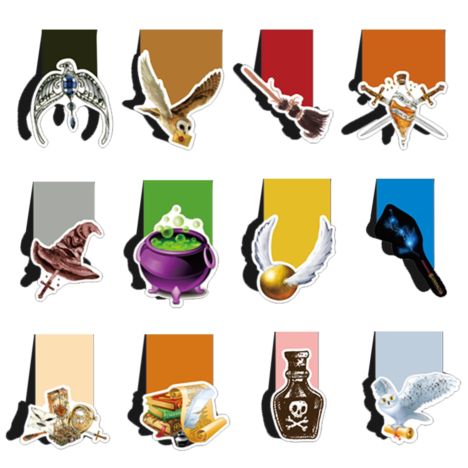 12 Piezas Magnetic Bookmarks Set,Clip de Página Magnético Marcadores,Marcapáginas Magnéticos,Marcapáginas Clip de Página,Marcadores de libros Magneticos,para niñas, brujas,amantes de los libros