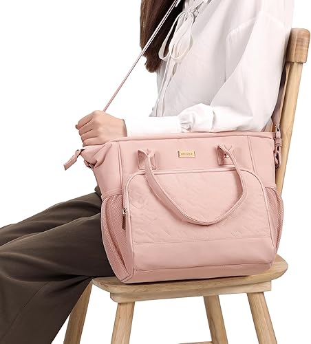 Miniatura 5 de NISHEL Lonchera para mujer con correa de hombro ajustable, bolsa térmica portátil y reutilizable, compartimento térmico aislado a prueba de fugas,