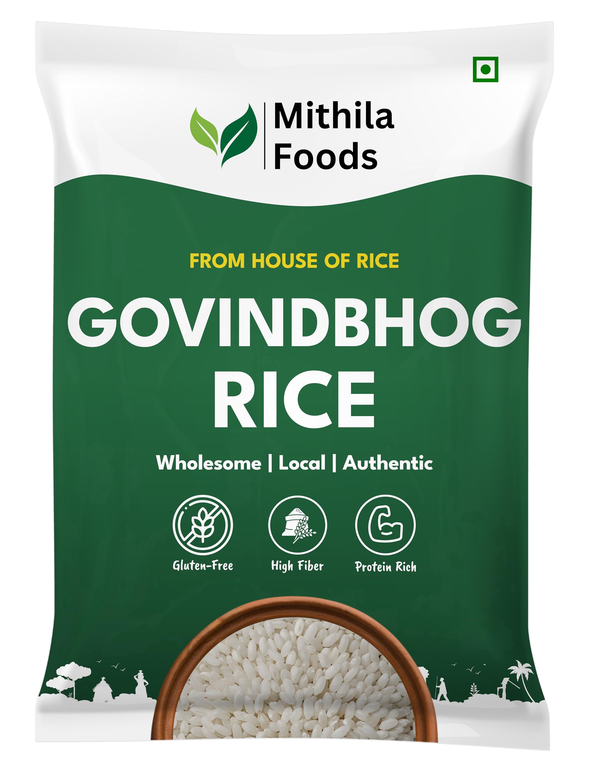 MITHILA FOODS 1 kg Bihari Govind bhog Rice for Kheer, Biryani & Pulao | Rich Aroma, Naturally Aged Gobindobhog Rice , Tasty, Fluffy, Non-sticky Chawal | Authentic Traditional Cultural Flavor From Bihar