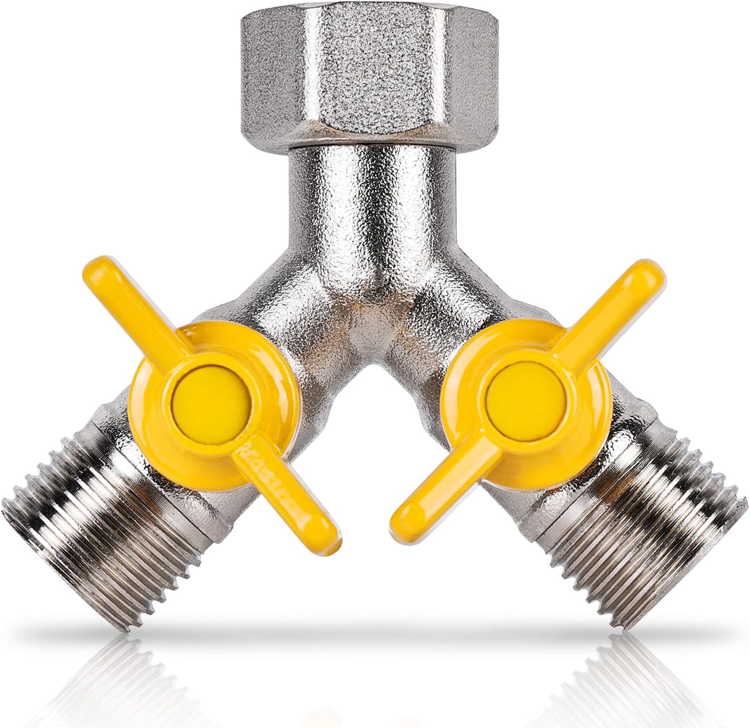 2 Wege Verteilerstück Y Verteiler 3 8 Zoll 2-Wege Y-Verteiler Ventil Wasserverteiler 1/2 Zoll, Y Verteilerstück