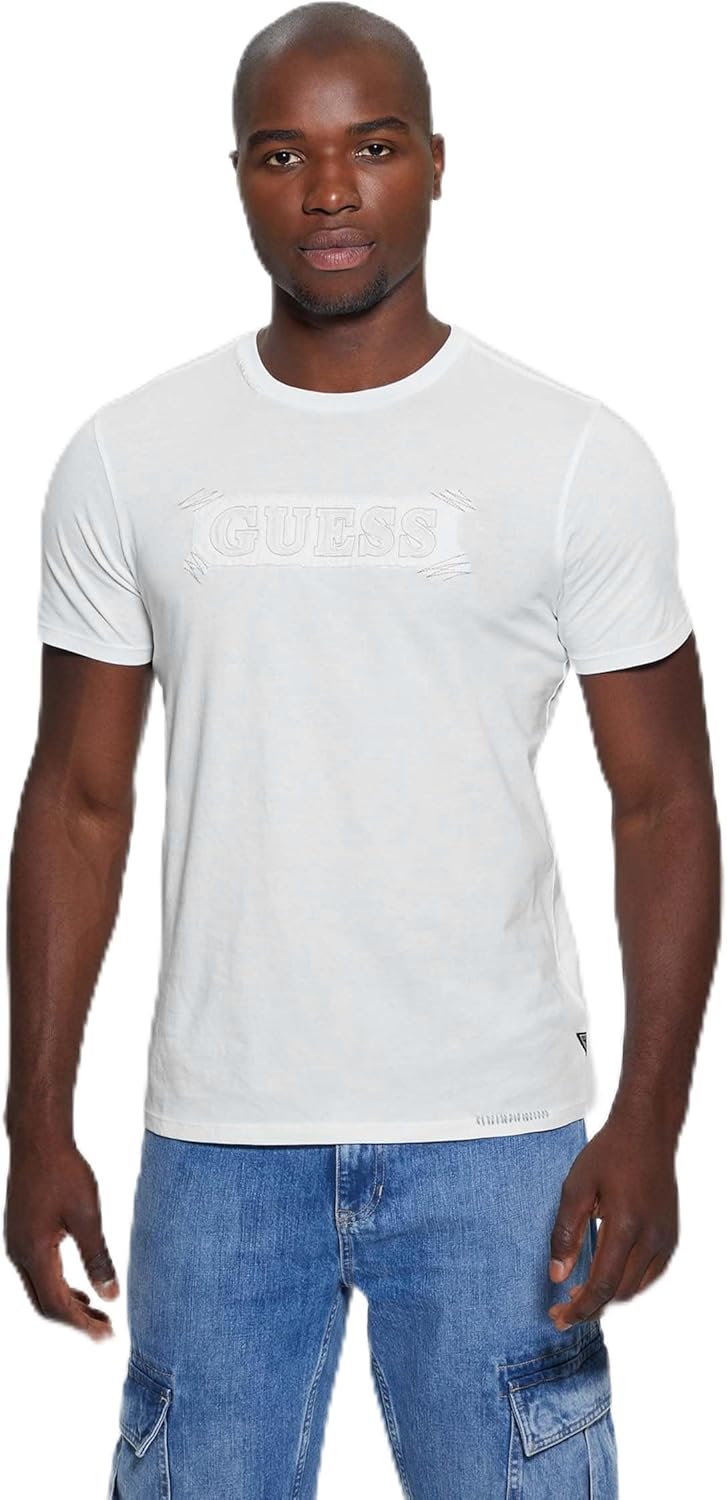 GUESS Mens Short Sleeve Applique Tee