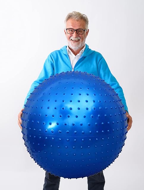 Foto 7 de 7 de penepico Bolas de masaje sensoriales grandes para niños, 85 cm, bolas de yoga hinchables