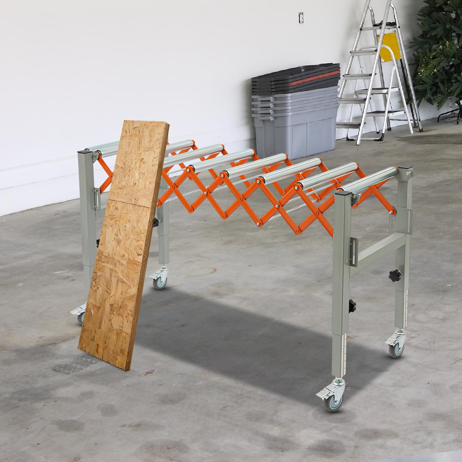 4 lenkbare Räder mit Bremse & Bis 50 kg belastbar & Länge Höhe flexibel einstellbar Transportroller Rollbrett Möbelroller Rollbrett Werkstatt Rollbretter Transport Vielseitig einsetzbar in Handwer