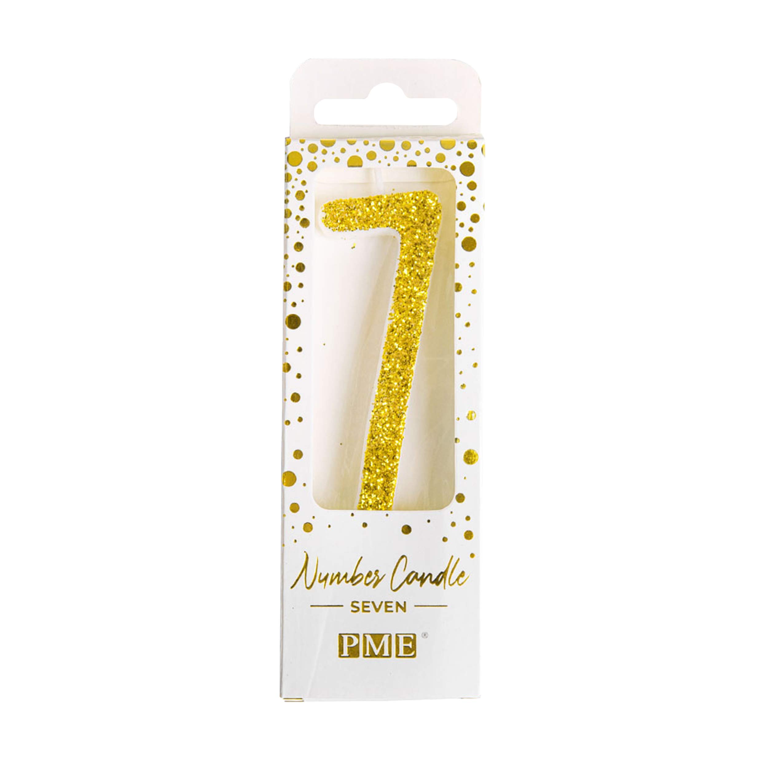 PME Gold Glitter Number Candle 7