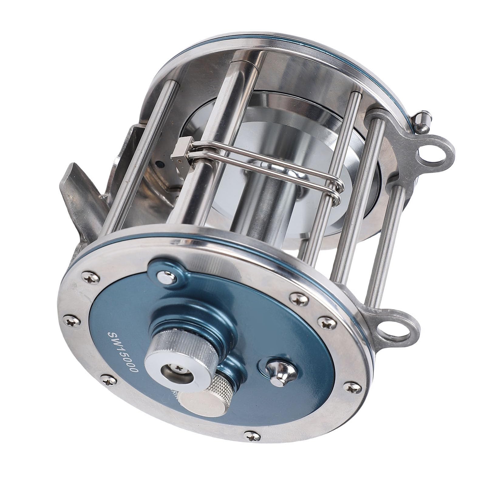 GOWENIC Metal Round Baitcast Reel Blue Right Hand for Saltwater