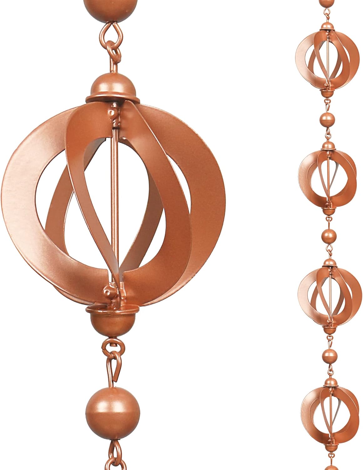 kobjoy Rotating Rain Chain, Wind Chimes, Outdoor Decor for Yard, Hanging Rain