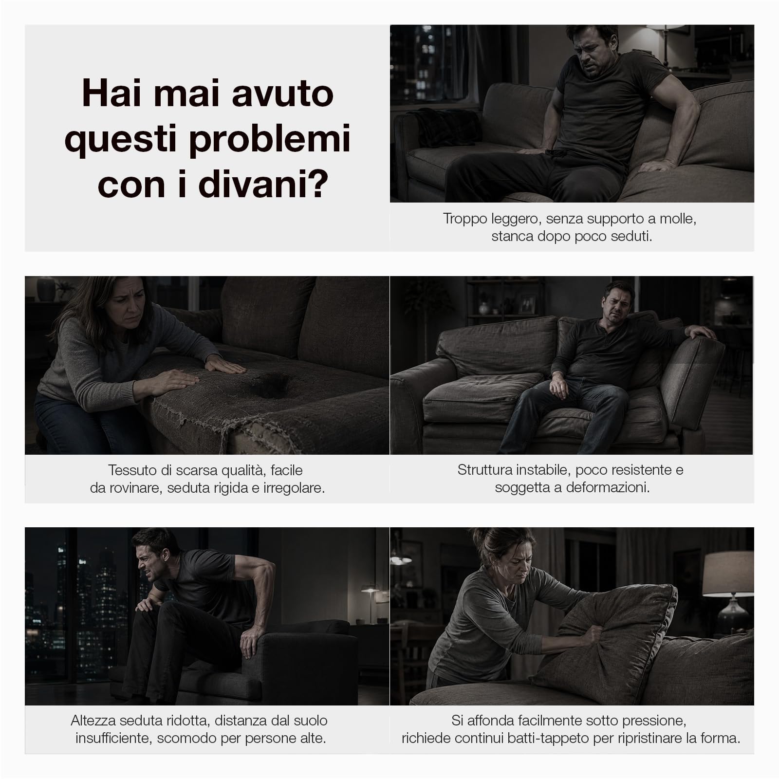 Novilla 214 cm Divano Angolare 3 Posti Convertibile Modulare in Chenille
