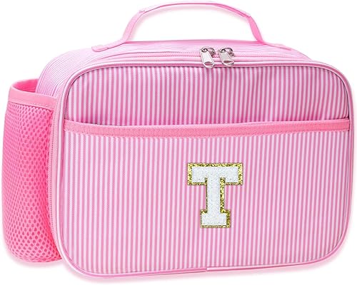 Miniatura 59 de RHCPFOVR Lonchera con inicial para niños, lonchera aislada para niños y niñas, lonchera lavable y lonchera reutilizable a prueba de fugas para la