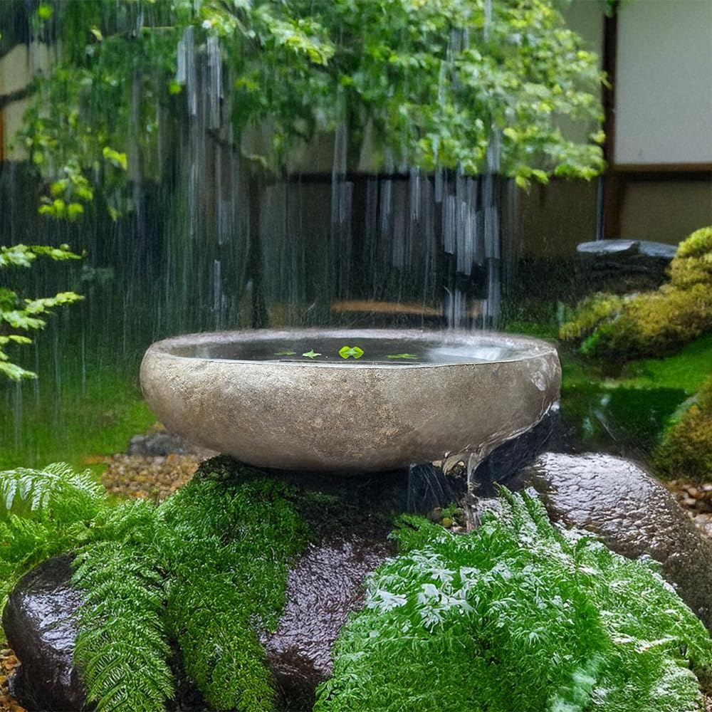 【天然石一文字四方長型水鉢・長鉢・蹲】造園水石飾り石ガーデニングバードバス箱庭 81Hw+YKbFaL.jpg
