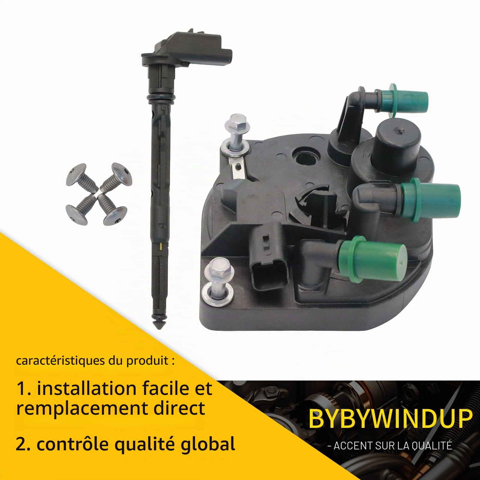 Couvercle de filtre à carburant Compatible avec Berlingo C3 II C4 Picasso 207 208 301 308 3008 508 Remplacement pour 9809721080 1906.E6