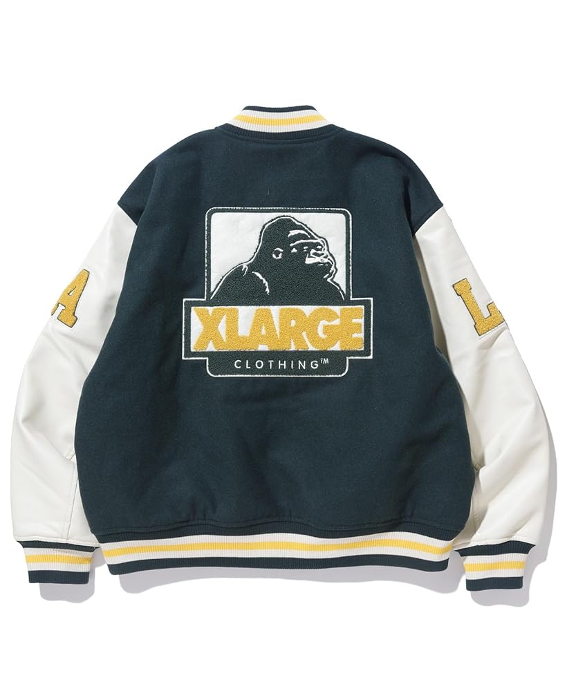 XLARGE OG LOGO VARSITY JKT グリーン　Lサイズ. XLARGE エクストララージ OG LOGO VARSITY JACKET バーシティ
