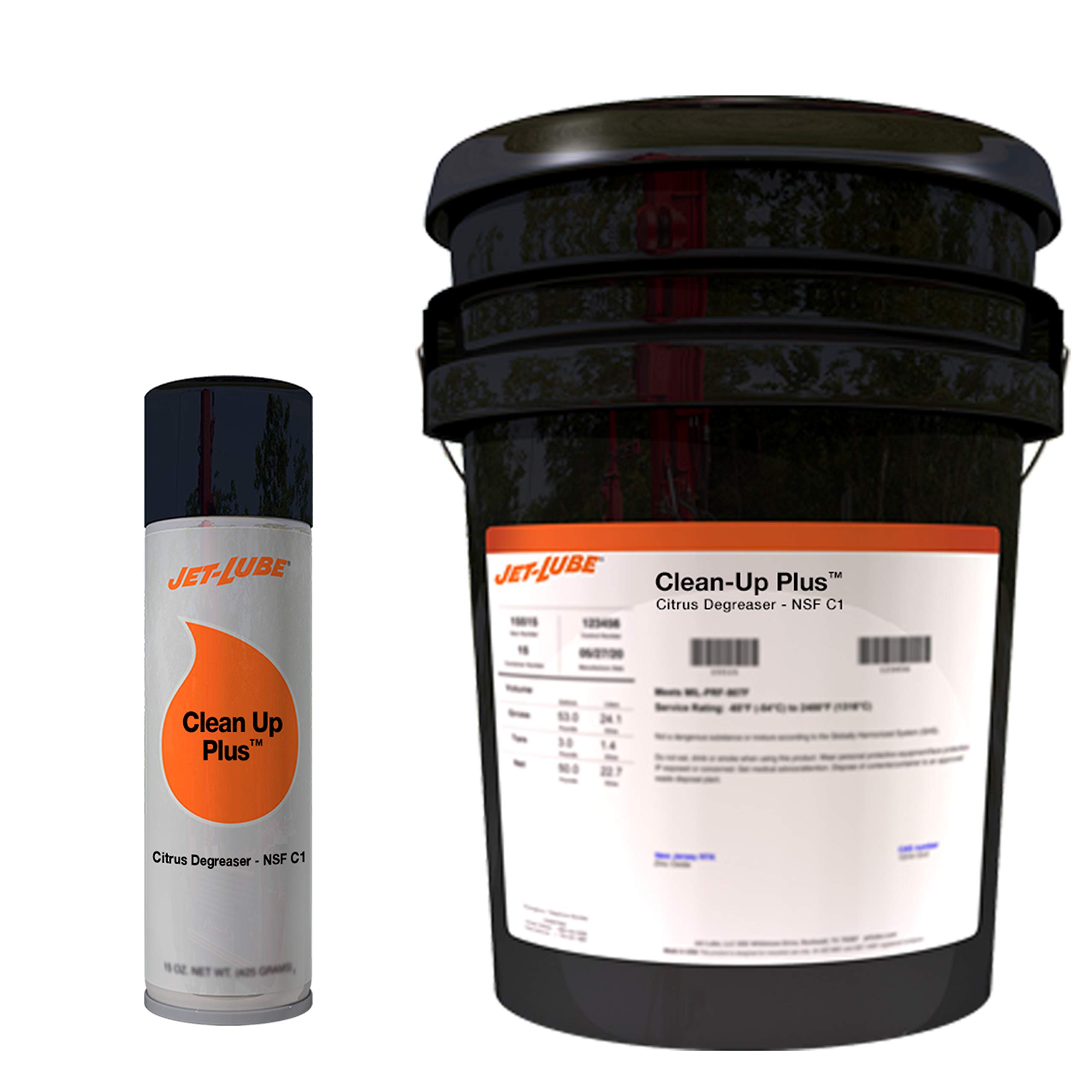Jet-Lube Clean-Up Plus - Citrus Degreaser | Ozone-Friendly | Environmentally Safe | Non-Flammable | 5 Gal.