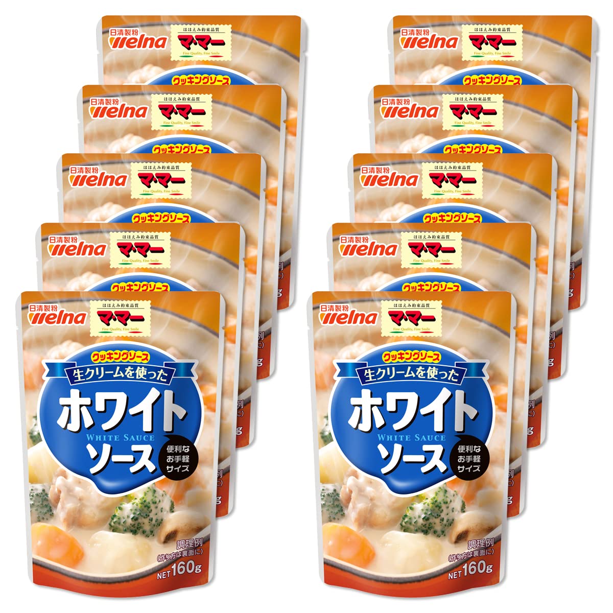 マ・マー クッキングソース 生クリームを使ったホワイトソース 160g ×10袋