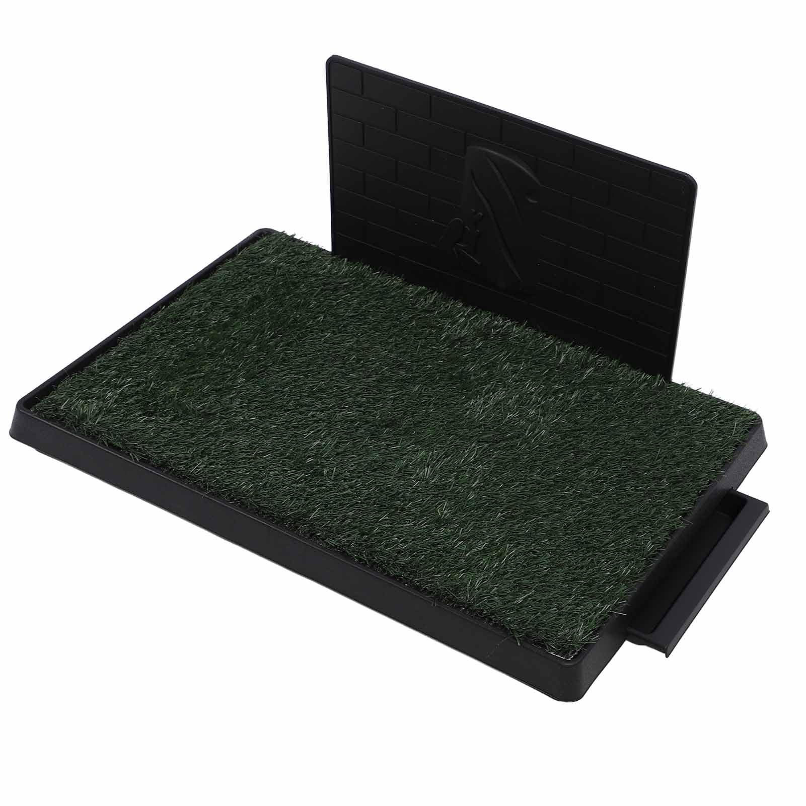 Qcwwy Orinal con Parche de Hierba para Perros, Césped de Baño para Perros de Entrenamiento, Reutilizable, Artificial, Lavable, con Deflector de Orina y Bandeja para Perros (Tamaño